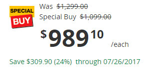 homedepot.com Product Pricing Screenshot circa 2017