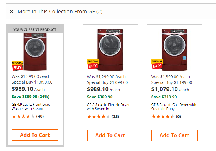 homedepot.com Product Recommendations Screenshot circa 2017